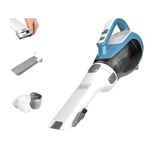 Black+Decker, Dustbuster AdvancedClean Handheld Vacuum Cordless, Compact Home and Car Vacuum with Crevice Tool, Rotating Nozzle and Charging Station
