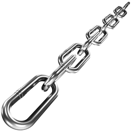 Stainless Steel Chain, Lsqurel 13ft Metal Chain Link Chain 1/4in Heavy Duty Chain Utility Chain Jack Chain for Home Outdoor Camping Hanging etc (1/4in-13ft)