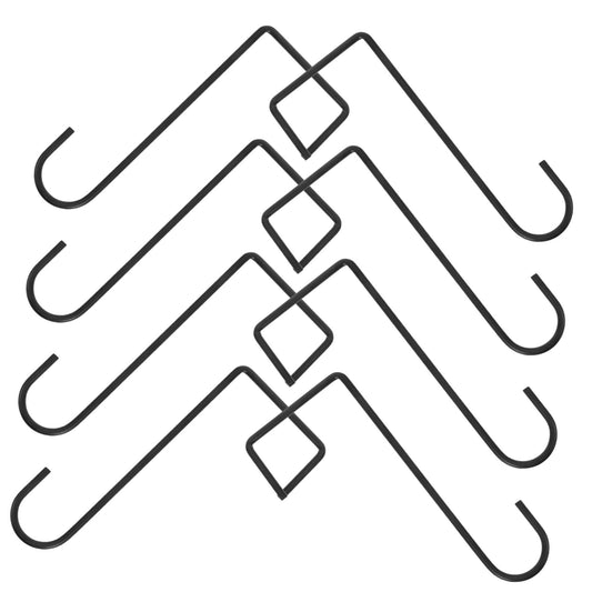 BESPORTBLE 8pcs Heavy Duty Black Fence Hooks for Hanging Plants Planters Bird Feeders Lights Easy to Install Space Saving Design for Decks Railings Gardens