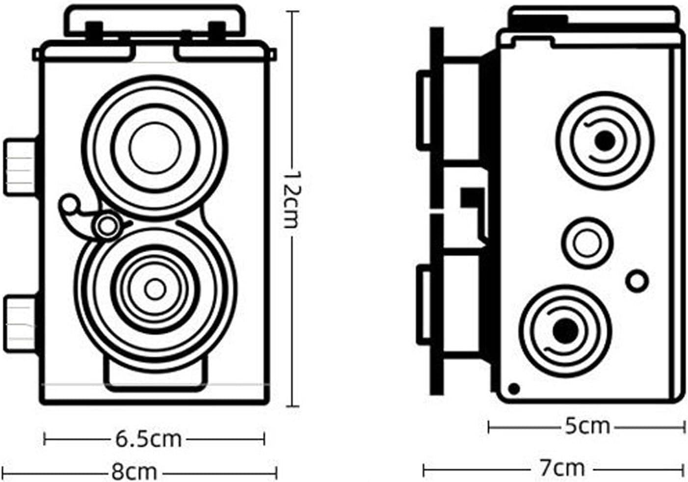 Vikye 35mm DIY Film Camera Kit, Reusable Build Your Own Camera with Waist Level Viewfinder and Dual Lens
