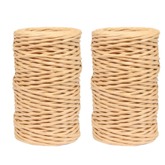 2 Rolls Floral Bind Wire, 2mm 14 Gauge 328 Feet Waterproof Paper Wrapped Wire for Bouquets, Flower Crowns, Artificial Flower Making, DIY Projects, Wedding Decorating (Khaki Color)