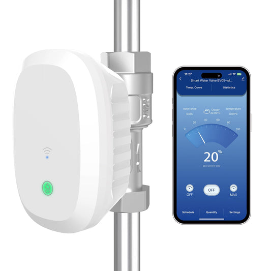 FRANKEVER DN25 Smart Water Valve 1″ Smart Water Management System WiFi Remote Control Faucet Timer for Hose, Sprinkler Water Timer Auto Watering for Plants,Compatible with Alexa,Google