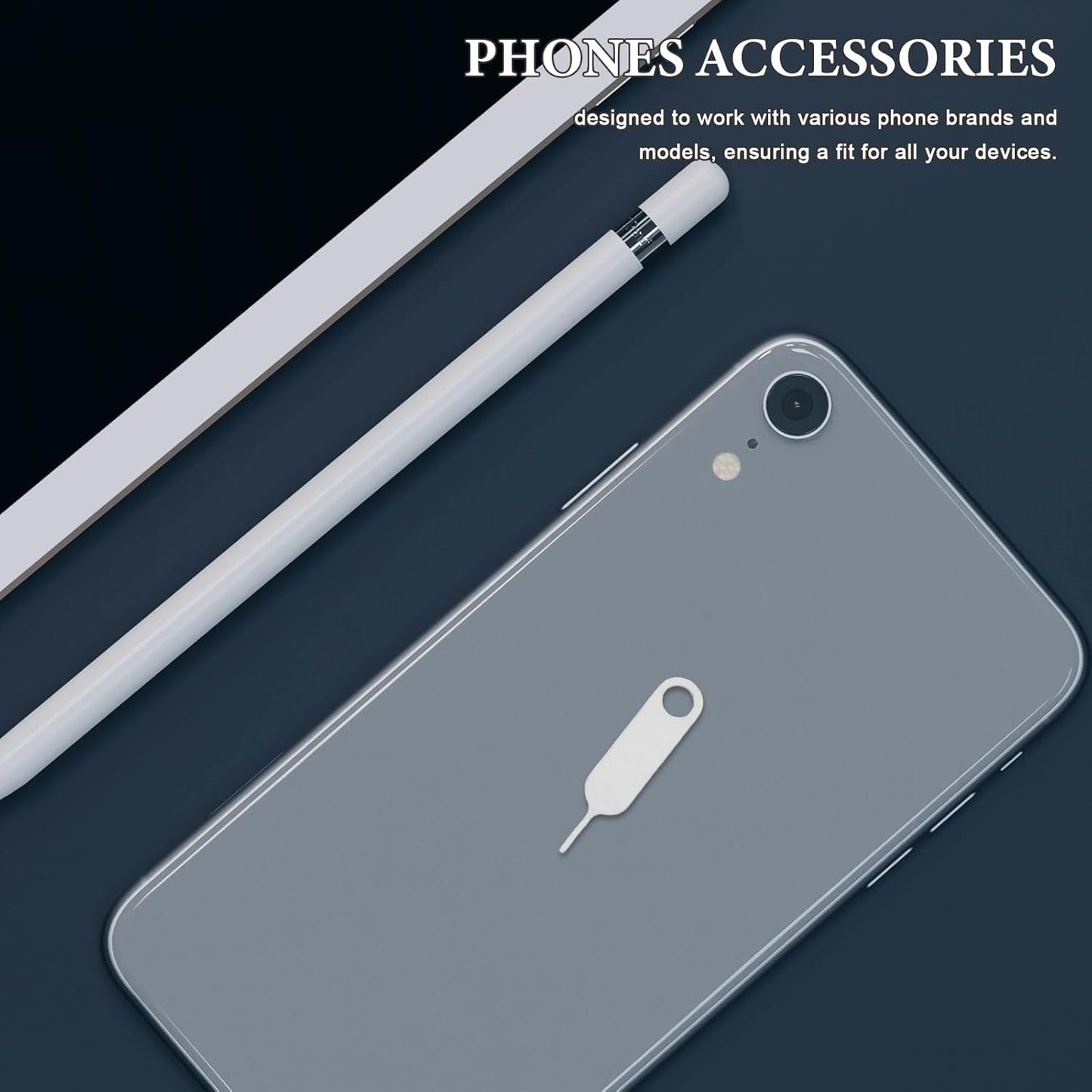500pcs Set Sim Card Removal Tool Stainless Steel Mobile Phone Card Pin Sim Ejector Pin for Universal Phone Tray