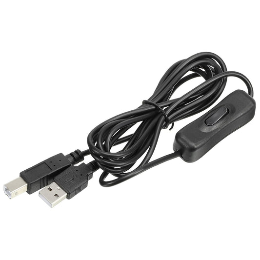 2 MECCANIXITY USB Printer Cable with ON/Off Switch Meter Male to USB B/M Extension Cord for Printers Scanner Copier