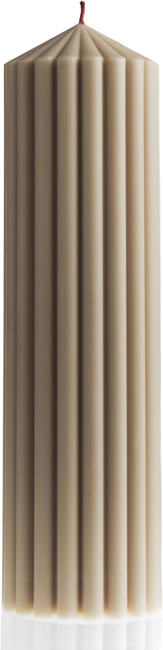 LAWA Ribbed Peak Pillar Candle - Large Beautiful Handmade Pillar Scented Soy Wax Candle Elegant Bubble Aesthetic Candle Housewarming Gift Home Room Shelf Decor Idea Moon Gray (Large)