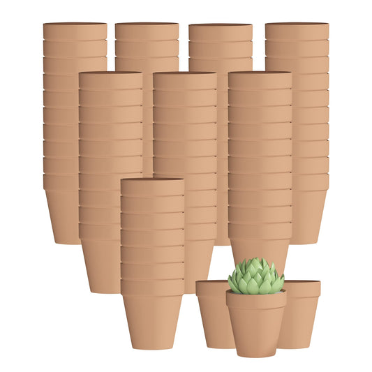 Fcacti 80 Pcs Small Mini Clay Pots 2.1'' Terracotta Pot Clay Ceramic Pottery Planter Cactus Flower Pots Succulent Nursery Pots- Great for Window Boxes, Cactus, Plants, Crafts, Wedding Favors
