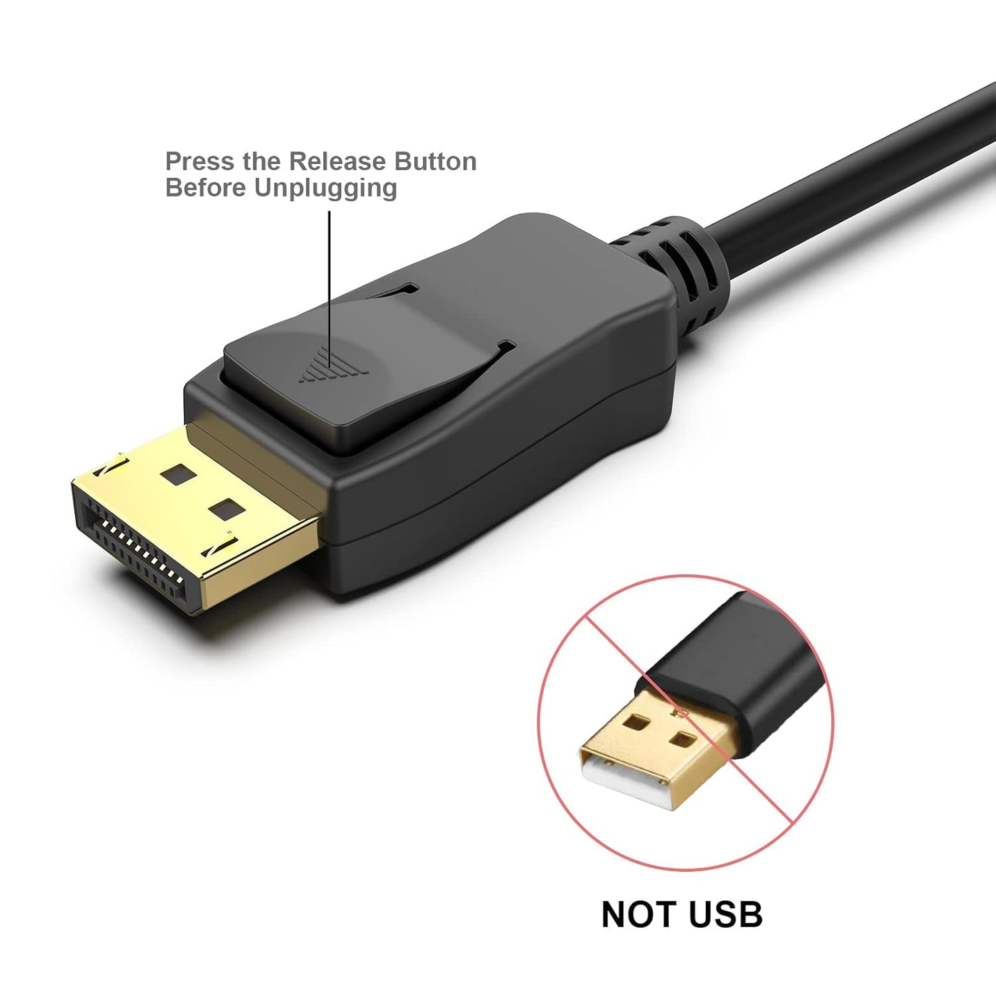 4K 15 1.2 1.4 BENFEI DisplayPort to HDMI Feet Cable, Uni-Directional DP Computer to HDMI Screen Gold Plated Cord