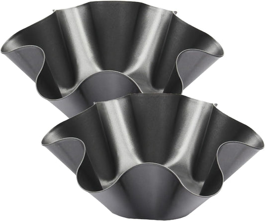 Skiennix Nonstick Taco Shell Bowl - 2 Pack Carbon Steel Tortilla Maker for Baking & Frying