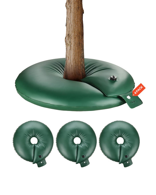 VEVOR Tree Watering Bag Slow Release, 4 Pack 20 Gallons Tree Watering Bags/Ring, Reusable Refillable Tree Irrigation Ring Water Bags, Heavy Duty Watering System for Shrub Tree Root Drip Irrigation