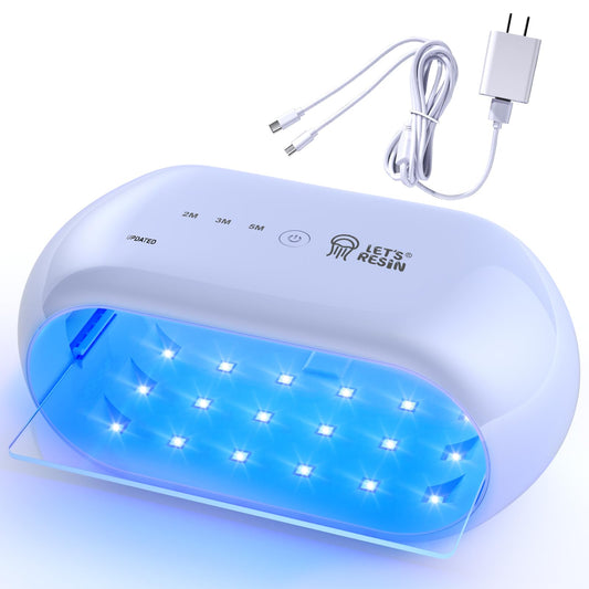 LET'S RESIN UV Light,Two-Sided Longer time Setting(2m,3m,5m) Resin Light with 36 LED Beads, Large Size UV Lamp for Resin Curing, Molds,DIY Craft Decor(Own Design Patent)