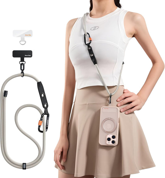 17 Max,Skin-Friendly,2 TORRAS Phone Lanyard with Hanging Loops, Adjustable Anti Theft Phone Strap Crossbody for iPhone