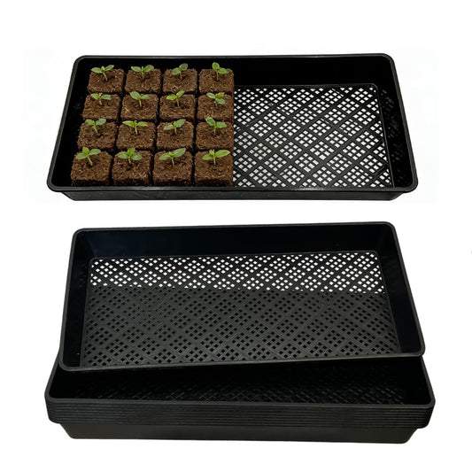 ILITING 1020 Mesh Tray Soil Blocking Tray 1020 Trays Seedling Starter Trays 10 Pack Black 10x21 Inches for Microgreens Hydroponic