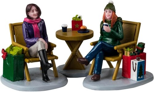 Lemax Christmas Shopping Break Figurine Set - Festive Holiday Decor | Set of 3