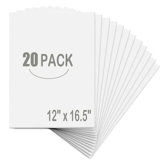 20 Pack White Foam Board 12" x 16.5", 3/16" Thickness Foam Core Baking Board for Projects, A3 Polystyrene Mat Board Poster Foam Board Sheets for Art Crafts, Presentation, Wedding, School Projects
