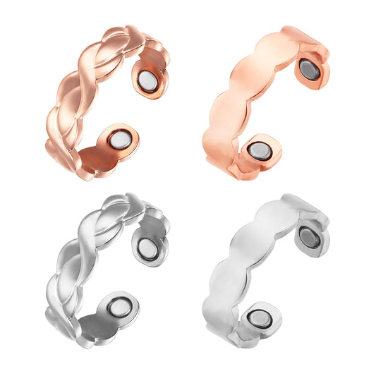 BioMag Lymphatic Drainage Copper Ring for Women, 99.99% Pure Copper Healing Magnetic Therapy Rings,Gifts for Women