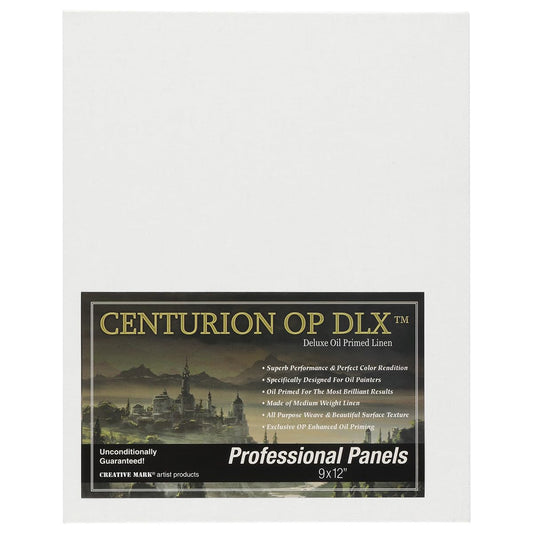 Centurion Deluxe Professional Oil Primed Linen Canvas Panels - 9"x12" - 6 Pack of Linen Canvases for Painting, Artwork and More