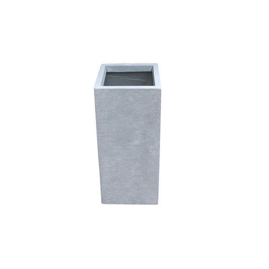 Kante AF0002B-60611 Concrete Rectangle Tall, Large Outdoor/Indoor Planter Pots Lightweight with Drainage for Patio Deck Livingroom, 24" H, Light Gray