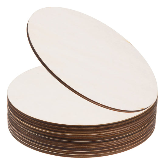 24 Pack 8 Inch Wooden Circles for Crafts 0.2" Thick Unfinished Round Wood Slices Natural Rounds Wooden Cutouts Blank Round Wood Discs for DIY Crafts Door Hanger Wedding Home Hanging Sign Decoration