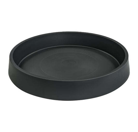 Bleuhome Plant Saucer Tray for Ceramic Plastic Pots, 14 inch Plant Saucers for Indoors, Pot Saucers Trays, Bird Bath Bowls, Flower Planter Water Drip Trays for Pots Base (14", Black)