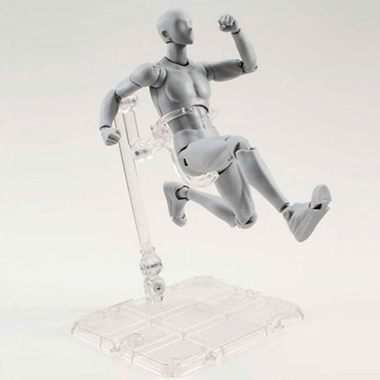 AXITWXIT Body Kun Artist Manikin Male Figure Drawing Supplies and Tools, Mannequin for Artists Drawing Figures Model for Sketching, Painting, 5.5" Grey with Stand