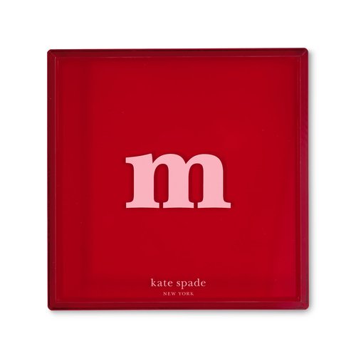 kate spade new york Initial Decorative Initial Tray, Personalized Acrylic Vanity Letter Tray, Just Mine (M)