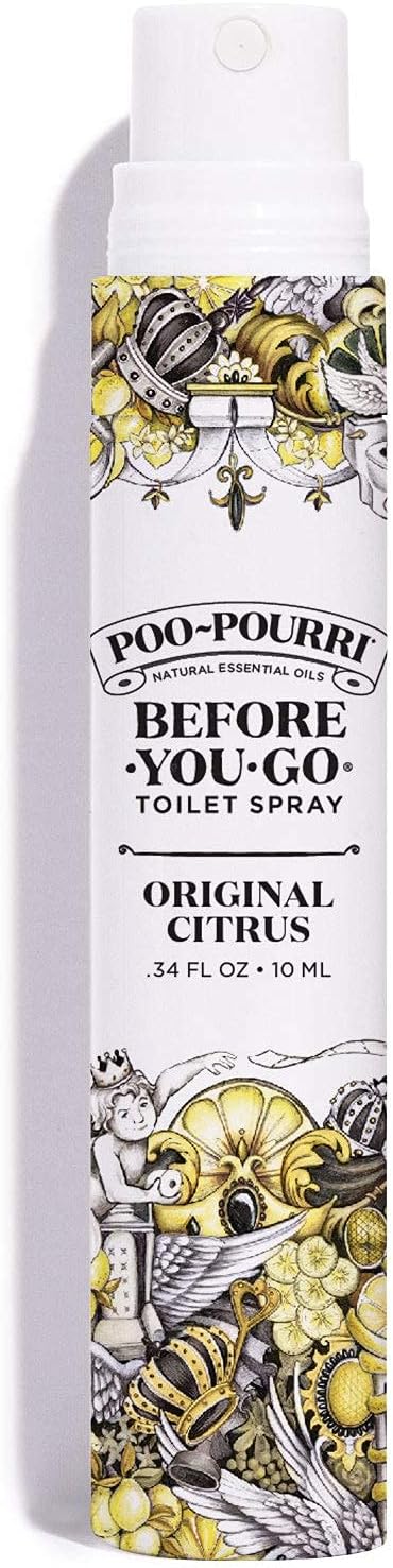 Poo-Pourri Before-You-Go Toilet Spray - Original Citrus Travel Size | 0.34 Fl Oz, Up to 20 Uses, TSA Approved