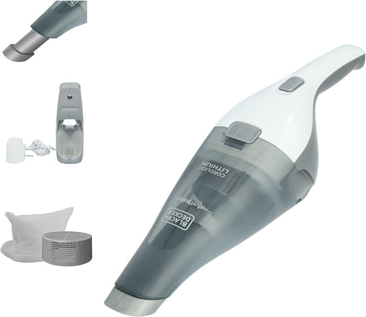 BLACK+DECKER Cordless Handheld Vacuum - Portable Car Vacuum with Strong Suction & QuickClean (HNVC215B10)