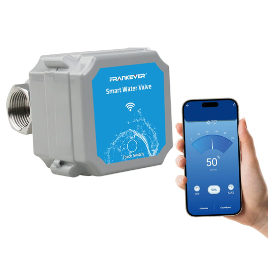 DN20 Smart Water Valve 3/4 Inch Smart Water Management System WiFi Remote Control Faucet Timer for Hose, Sprinkler Water Timer, Auto Watering for Plants , Home Water Protection Systems (DN20(3/4"))