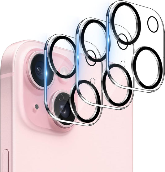 [3 Pack] 15/15 WHPXJY for Camera Lens Protector for iPhone Plus Ultra HD Tempered Glass Camera Protector, Anti Scratch