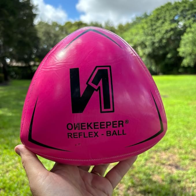 Soccer Reflex & Reaction Ball - White, Orange, Blue, Pink, and Fluo Yellow, Agility and Coordination Training for Kids and Juniors (Pump Not Included)