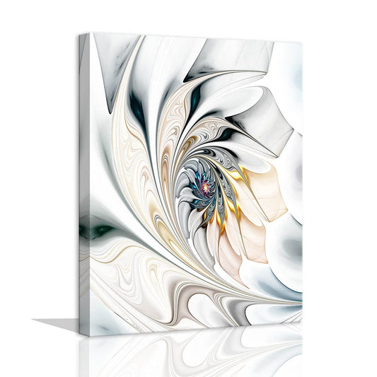 Bathroom Decor Wall Art - Modern Abstract Canvas Art Wall Decor Silver Decorations Abstract Artwork Wrapped 12x16inch