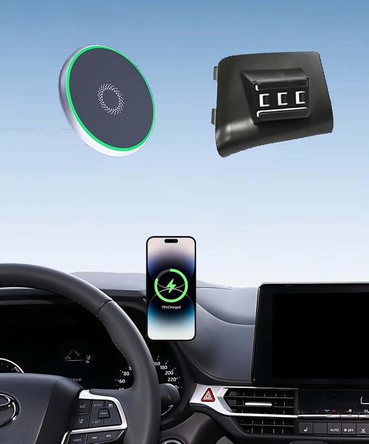 AbeeyGeomarn 2021-2025 15W 360 Car Phone Holder for Toyota Sienna Accessories Fast Wireless Charger Adjustable Air Vent