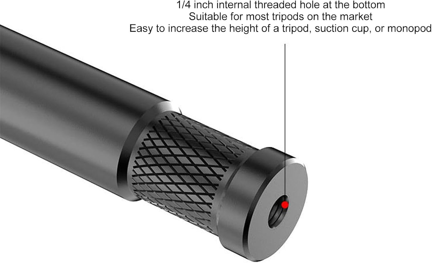 Diyeeni 0.25 inch Selfie Stick Long Pole, Extension Rod for Most Tripods, Cameras, Stabilizers, Lightweight Extension