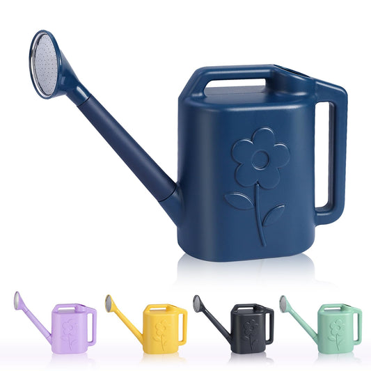 2.8L Watering Can for Indoor Plants, Garden Watering Cans for Outdoor Plant House Flower, Modern Plant Watering Can Large Long Spout with Sprinkler Head