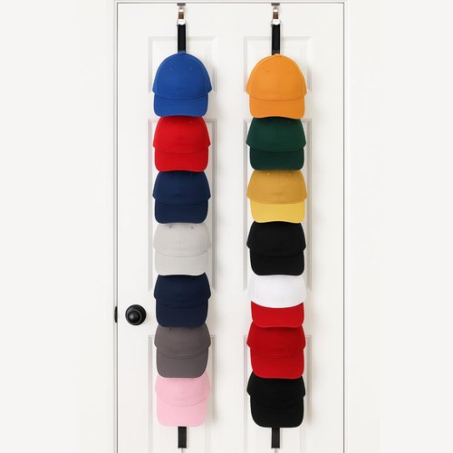 Jokari Over The Door Cap Rack Organizer - Adjustable Hat Storage System | Holds 16 Baseball Caps