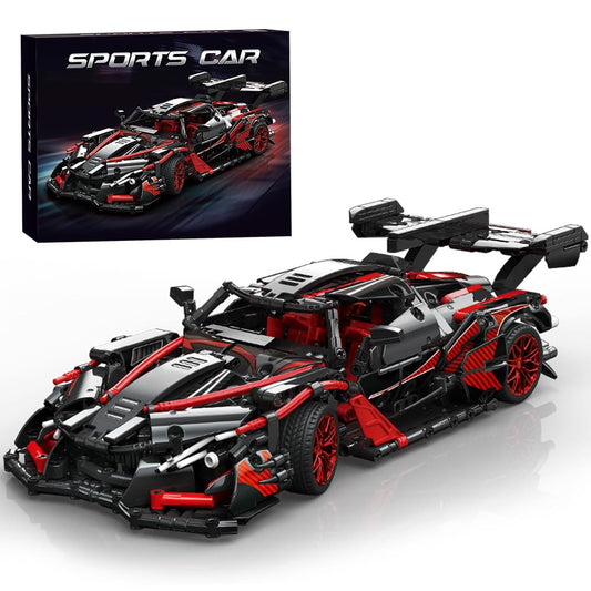 APAWR Adults Challenging Racing Car Building Blocks Kit，1:14 1391 Pieces Car Model Building Set DIY Toys for Boys Age 12 13 14 15 16