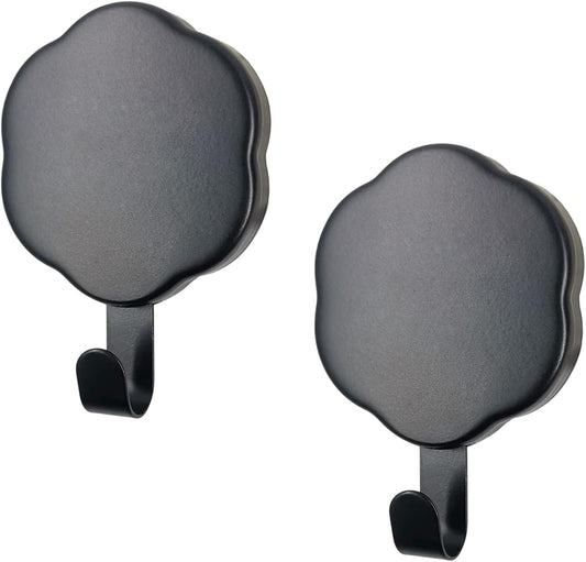 Sattiyrch Magnetic Wreath Hanger - Strong Metal Door Hook Holds Up to 8 lbs | Black, 2-Pack