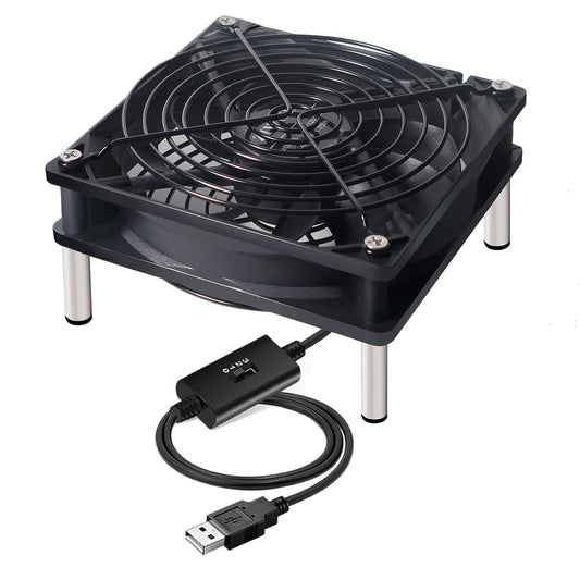 ZIWIJE 5V 120mm USB Computer Cooling Fan USB Power with Speed Controller USB Router Fan for Router TV Box Mini PC