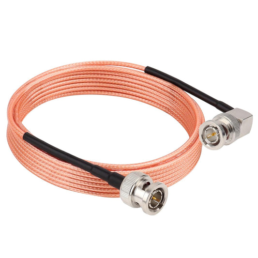 10FT, 75 RG179 3G/6G XRDS-RF SDI Cable Flexible BNC to BNC Right Angle Video Ohm Male Extension for HD Camera Monitor