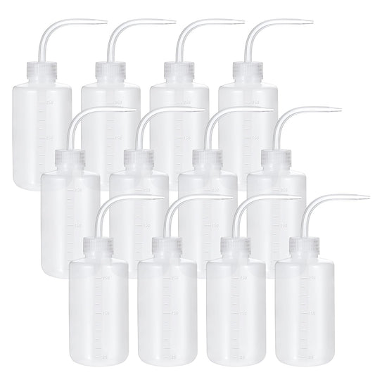 12 Pcs 250ml Plastic Safety Wash Bottles, 8oz, Multipurpose: Watering Plants, Cleaning Tools, Labware, Experiments Ustils