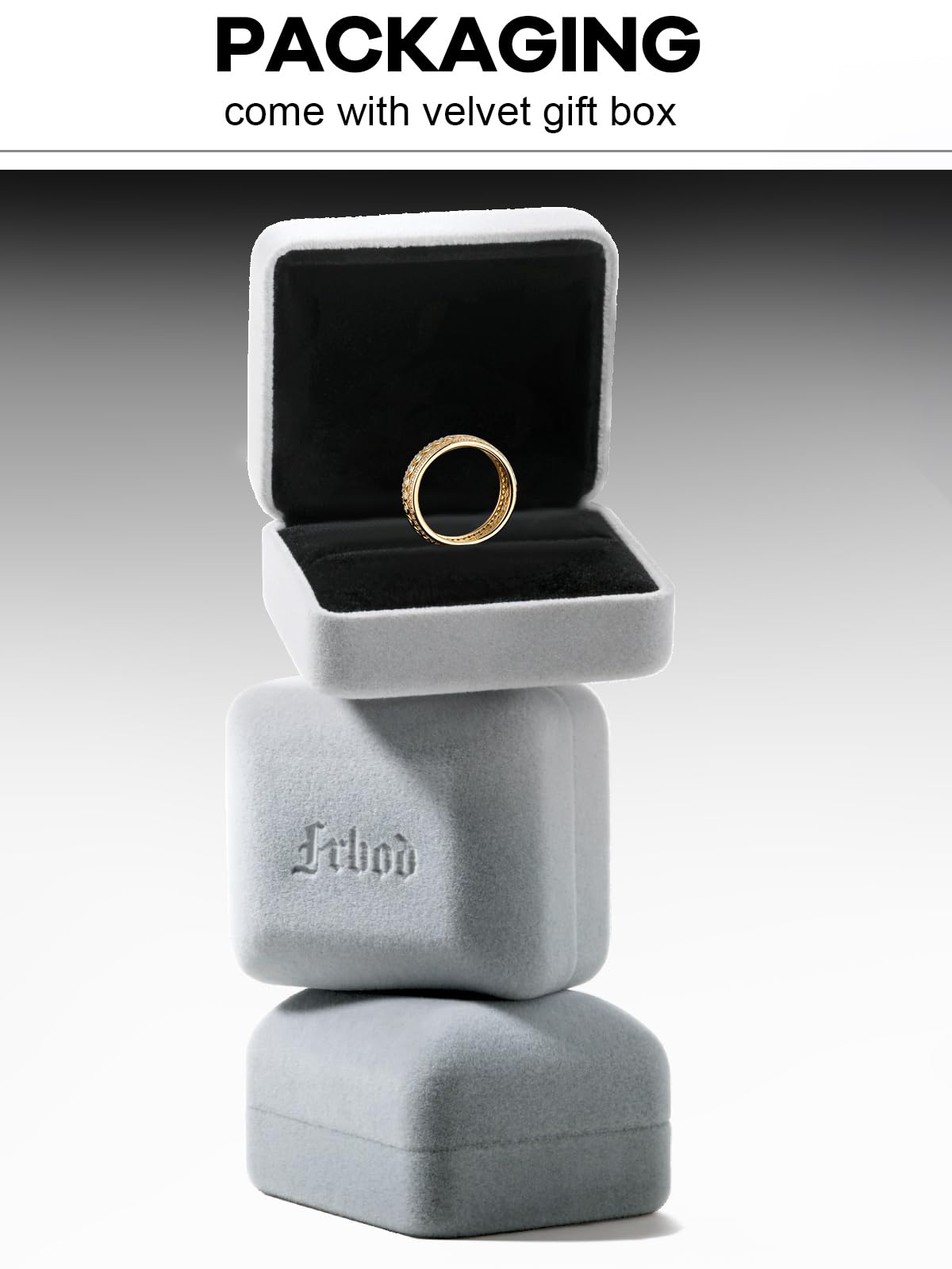 Frbod Moissanite Engagement Band for Men Women Sparkle Diamond Eternity Rings Hypoallergenic Gold Plated Jwelry Size 11