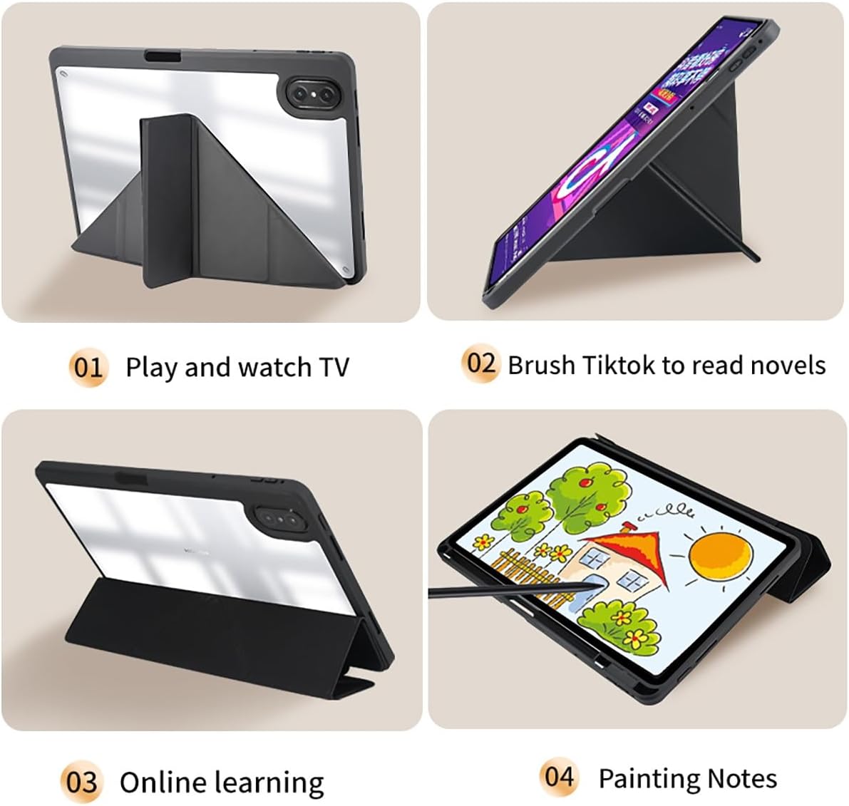 FXYJBNJKLV 11 2023 Anti-Yellowing Tablet Cover for Huawei Matepad Smart Tablet Cover Case,Slim Protective Folio