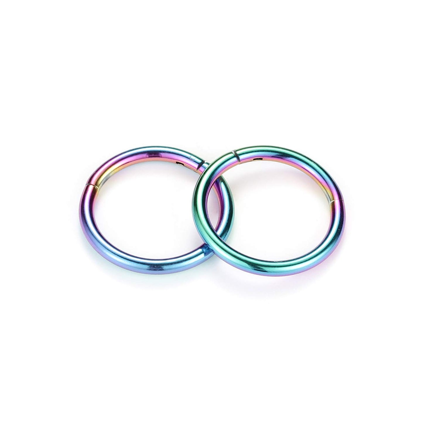 8mm Septum Ring Septum Jewelry Seamless Septum Clicker Nose Rings 18 Gauge Nose Ring Hoop 18g Rainbow Cartilage Earring Lip Rings Nose Hoop Surgical Steel Helix Earrings Nose Piercing Jewelry