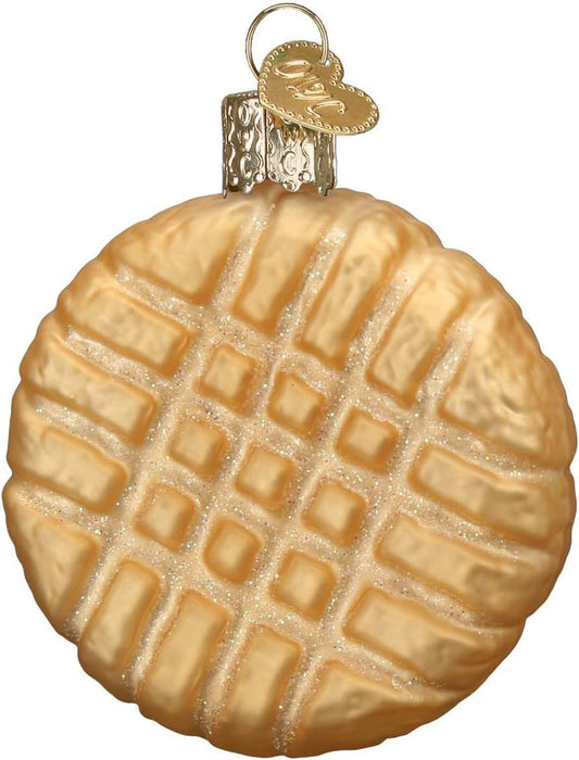 Old World Christmas Peanut Butter Cookie Ornament - Handcrafted Glass Blown Holiday Decoration
