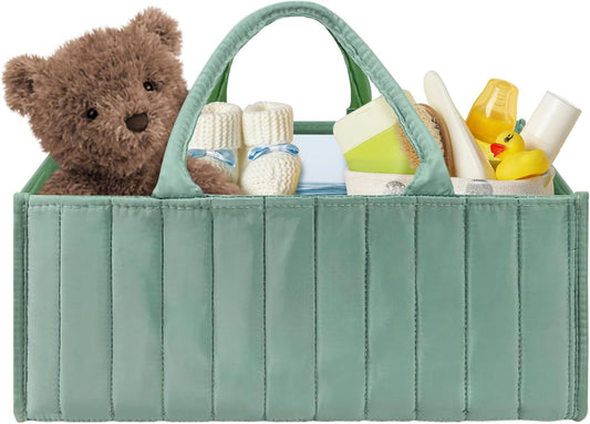 Skiennix Baby Diaper Caddy Organizer - Stylish Nursery Storage Bin for Diapers & Wipes | Perfect Baby Shower Gift