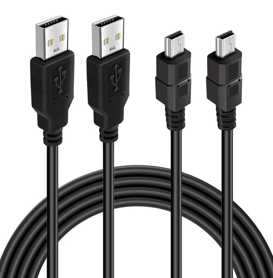 BATSOEASY 10ft 2 Pack 10ft 2.0 PS3 MP3 Mini USB Cable, USB to Mini B Charger Cable Charging Data Cord Compatible