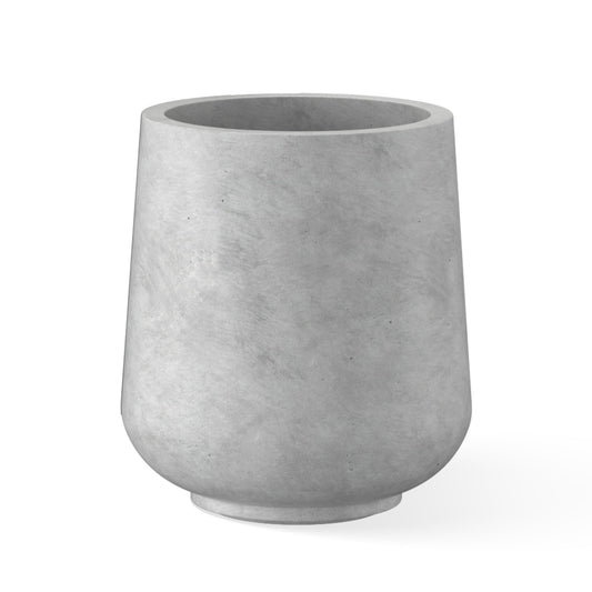 Kante 11.6" Dia Round Concrete Planter, Outdoor Indoor Large Plant Pots Containers with Drainage Hole and Rubber Plug for Home Garden Patio, Natural Concrete