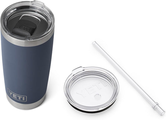 YETI Rambler 20 oz Tumbler Set - Includes MagSlider Tumbler & Straw Lid in Navy Color