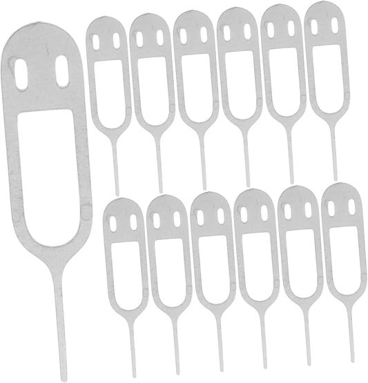 50pcs OSALADI Sim Card Remover Tool Long Stainless Steel Pin Phone Sim Ejector for Quick Access