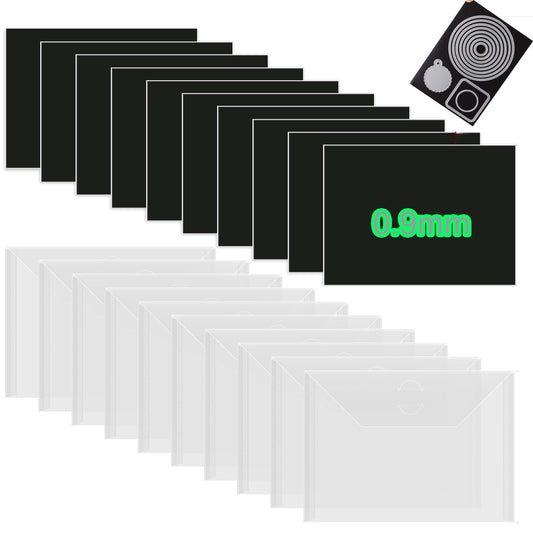 20PCS Dies & Stamps Storage Pockets and Magnet Sheets,0.9mm Thickness Magnetic Sheets for Dies Storage,7X5inch Craft Die Storage Envelopes,Magnetic Die Storage, Stamp and Die Storage Pockets
